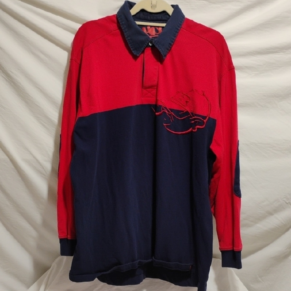 (X-58) SALE! RARE! School Of Hard Knocks Vintage Polo Shirt Sz.L